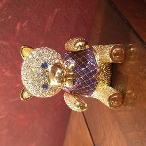 AKM Faberge Teddy Bear Trinket Box